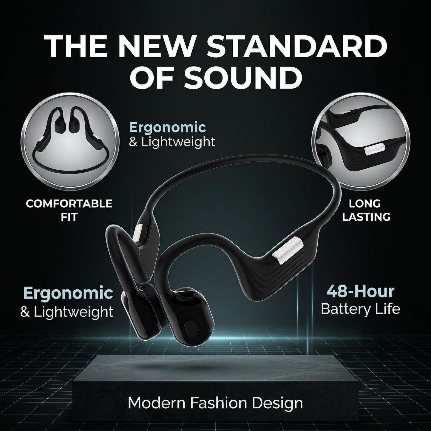 iwavv-Bluetooth Bone Conduction Hearing Aid Noise Reduction Waterproof Noise-cancelling Voice Amplifier Wireless Headset For Elderly