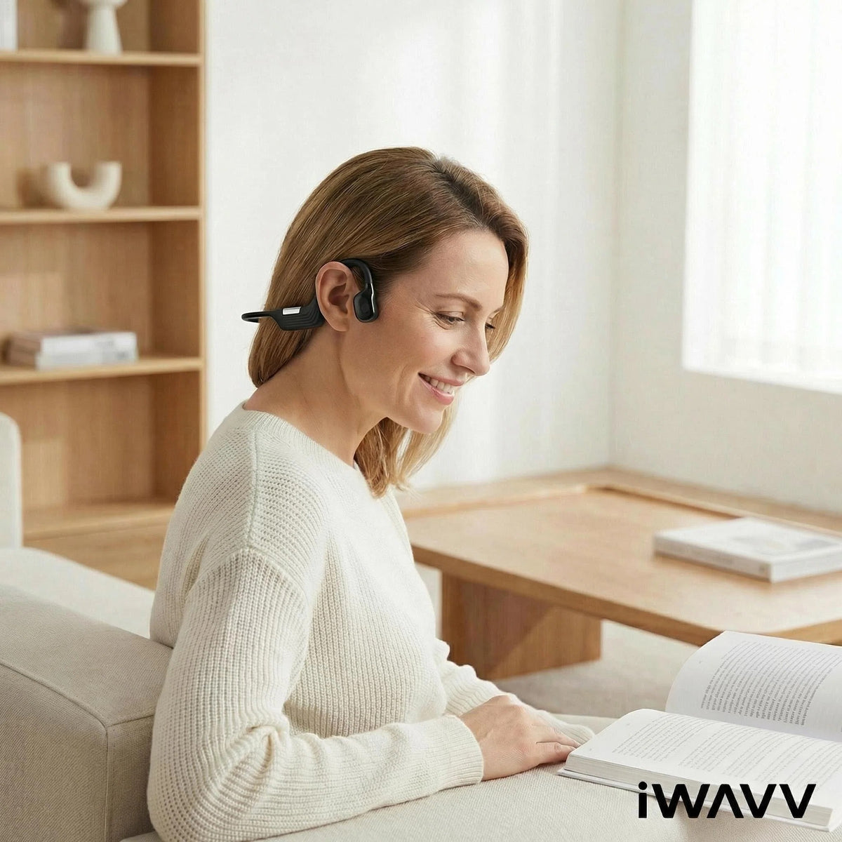 iwavv-Bluetooth Bone Conduction Hearing Aid Noise Reduction Waterproof Noise-cancelling Voice Amplifier Wireless Headset For Elderly